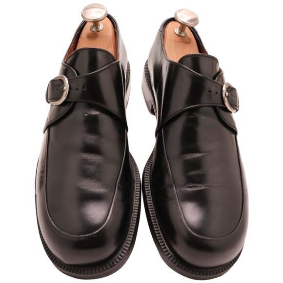 Cole Haan Mens 10D Black Leather Monk Strap Loafers Buckle Dress Shoes Slip-ons - Picture 13 of 13